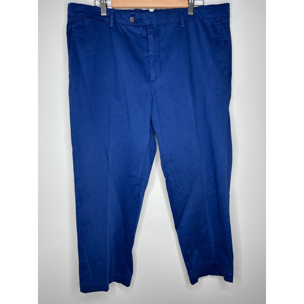Hackett London Mens Royal Blue Cotton Stretch Chino Trousers Pants Size 38x25.5